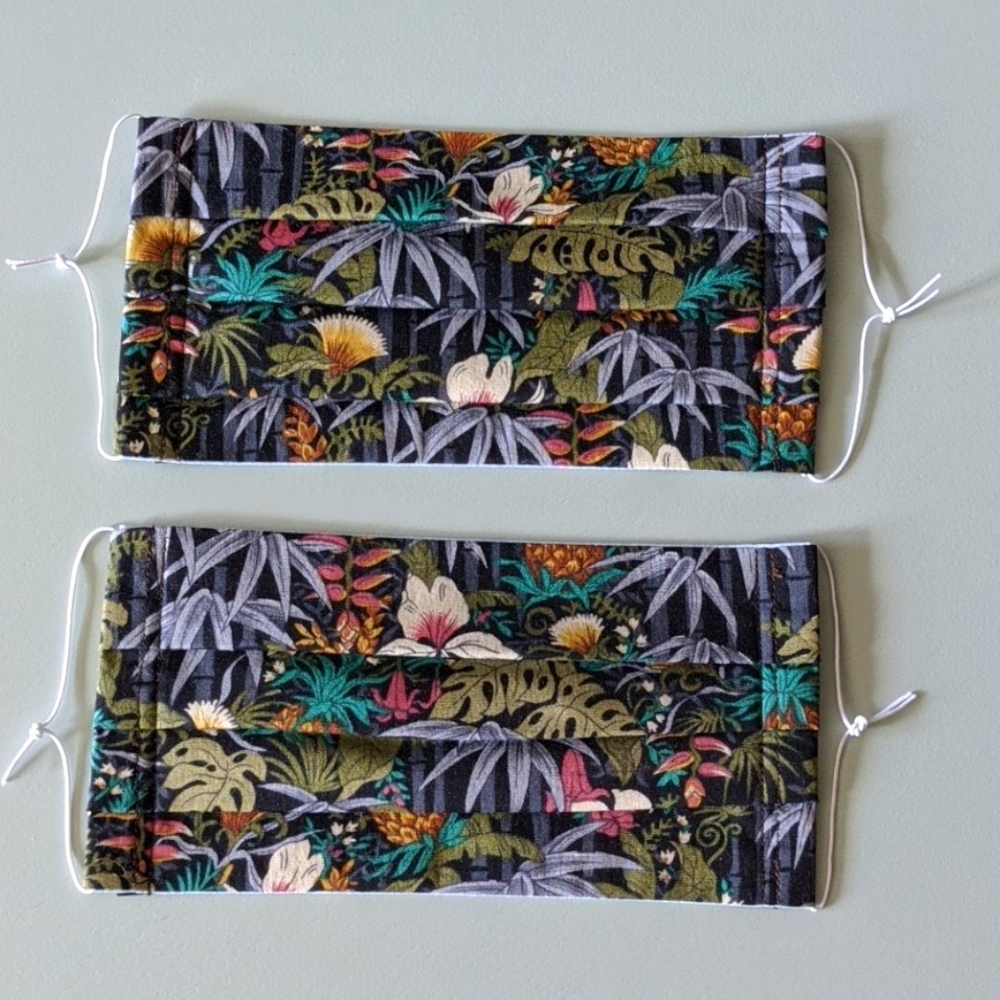 Tropical face masks (set of 2) 🌴🌺🍍